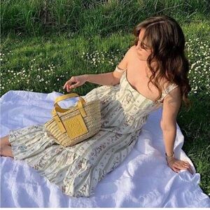 Reformation Maegan Linen Dress - Heath Print